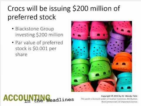How would Crocs recognize the preferred stock issued to Blackstone ...