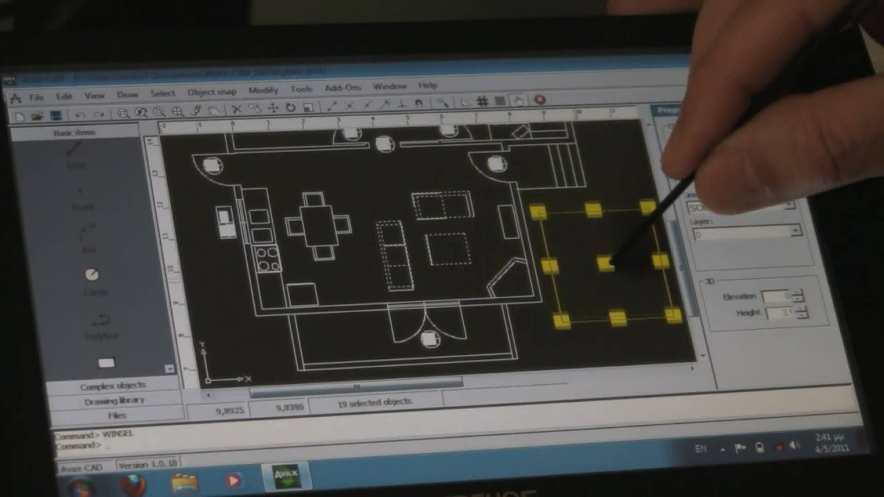 Avax CAD on Tablet PC - YouTube