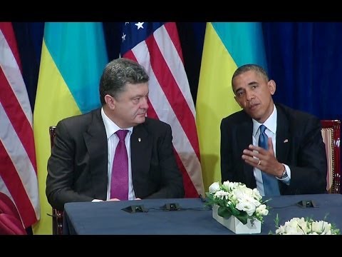 President Obama and President-elect Petro Poroshenko of Ukraine deliver remarks after a bilateral meeting in Warsaw, Poland, June 4, 2014.