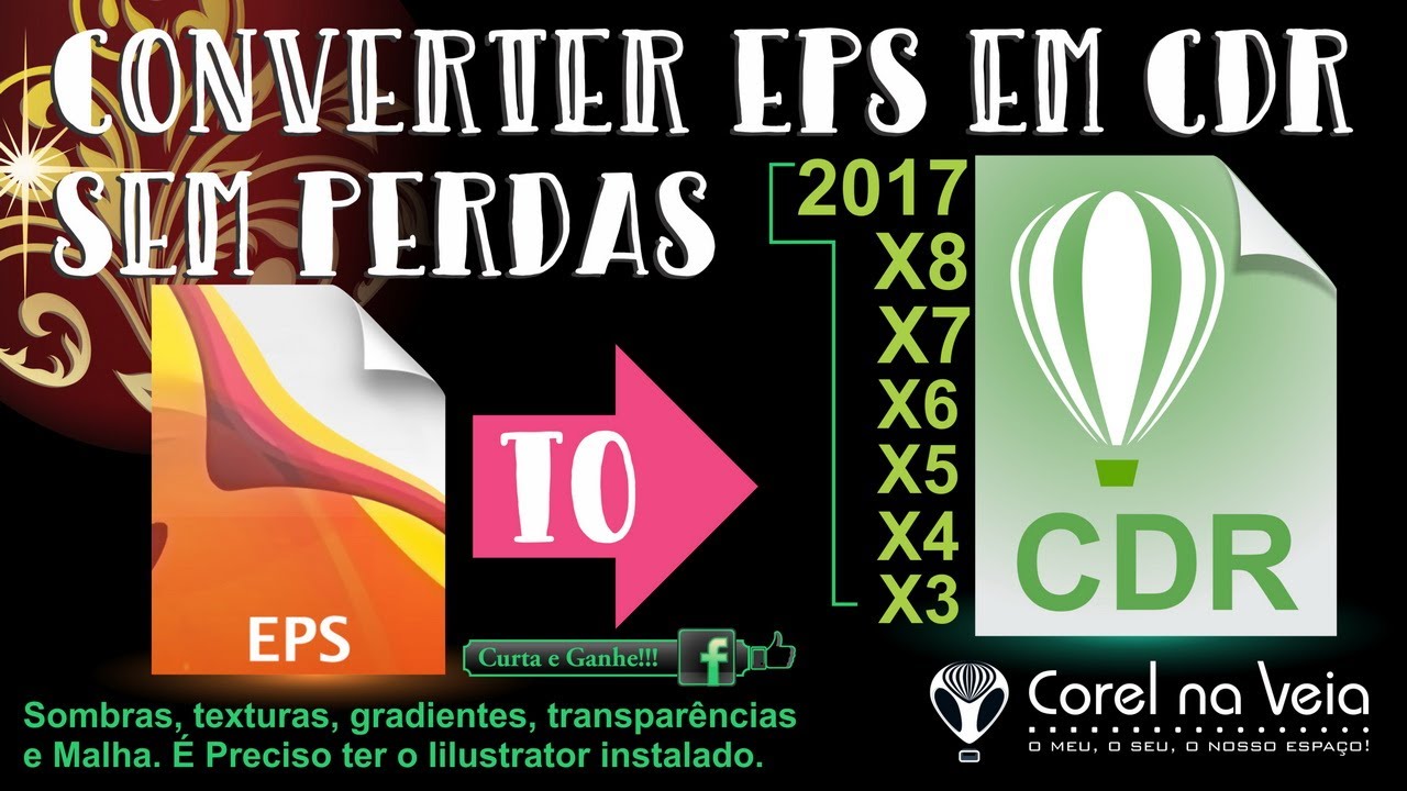 Como Converter EPS para CDR (CorelDraw) Sem Perdas - YouTube