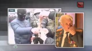 Бандеровские ублюдки избивают наших ветеранов в Киеве!!!