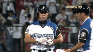 2013.08.14 F2-１Bs 日本ハム、佐藤が勝ち越し打 オリックスに連勝で最下位脱出！