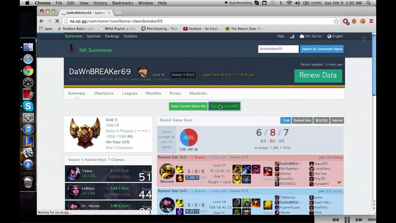 Matchmaking rating calculator
