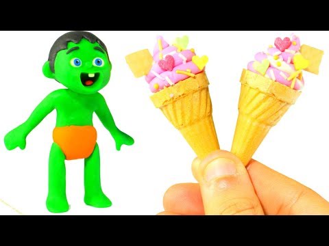 FUNNY KIDS POPPIN COOKING ICE CREAMS ❤ Play Doh Cartoons For Kids