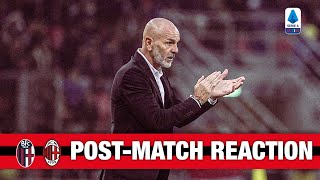 Coach Pioli and Ballo-Touré | Bologna v AC Milan | Post-match reactions