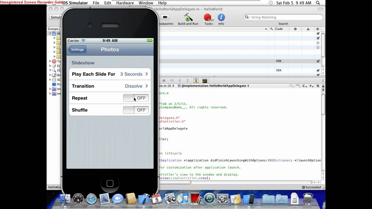 Iphone Simulator on Xcode 3.2 - YouTube