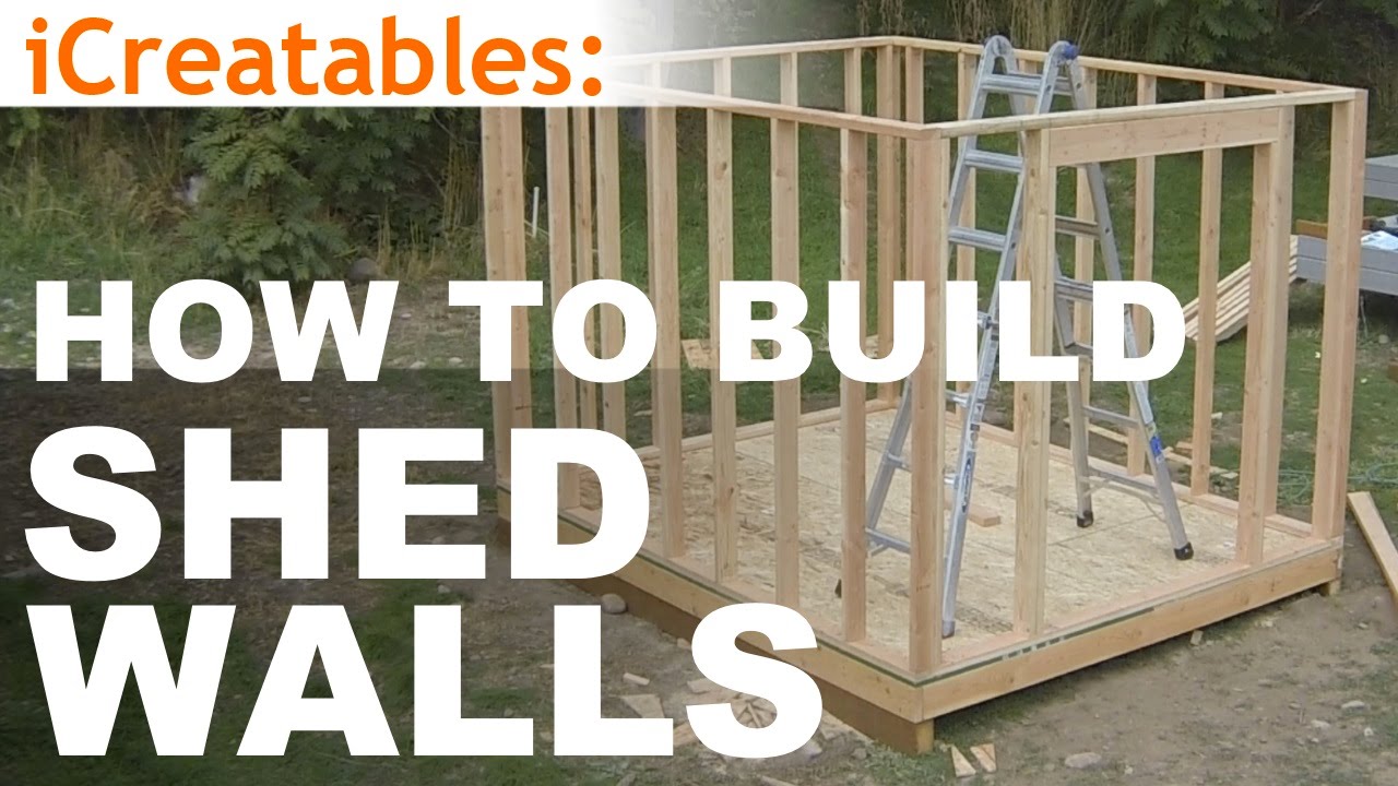 How To Build A Shed - Part 5 - Wall Framing - YouTube
