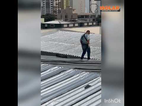 Impermeabilização de telhado com manta asfáltica poliéster 3 mm