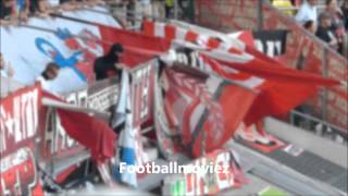 Fortuna Fans präsentieren 1860 Fahne (Fortuna Düsseldorf vs. 1860 München 1:2 - 09.08.13)