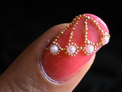 How to do pearl nails and pearl nail design tutorial for cute and easy