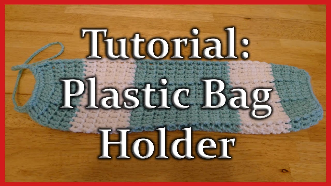 instructions to round loom knitting grocery sack holder