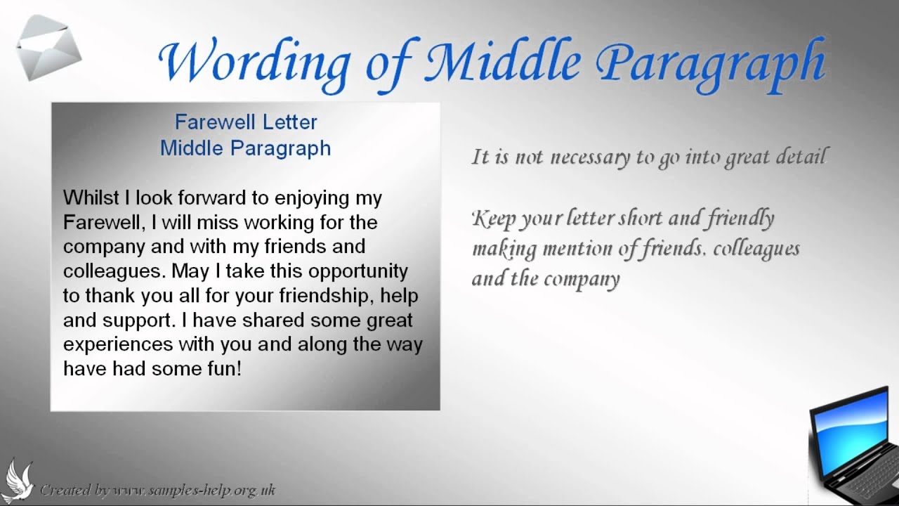 How to write a Farewell letter to coworkers *** - YouTube