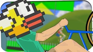 HAPPY WHEELS - FLAPPY BIRD in HAPPY WHEELS! ☆ Let's Play Happy Wheels