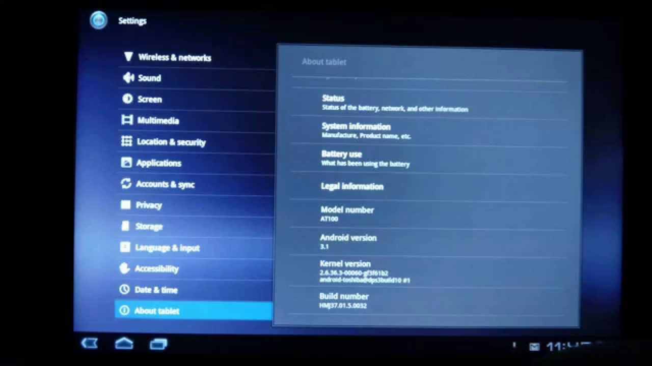 Update Firmware on Toshiba Thrive tablet - YouTube