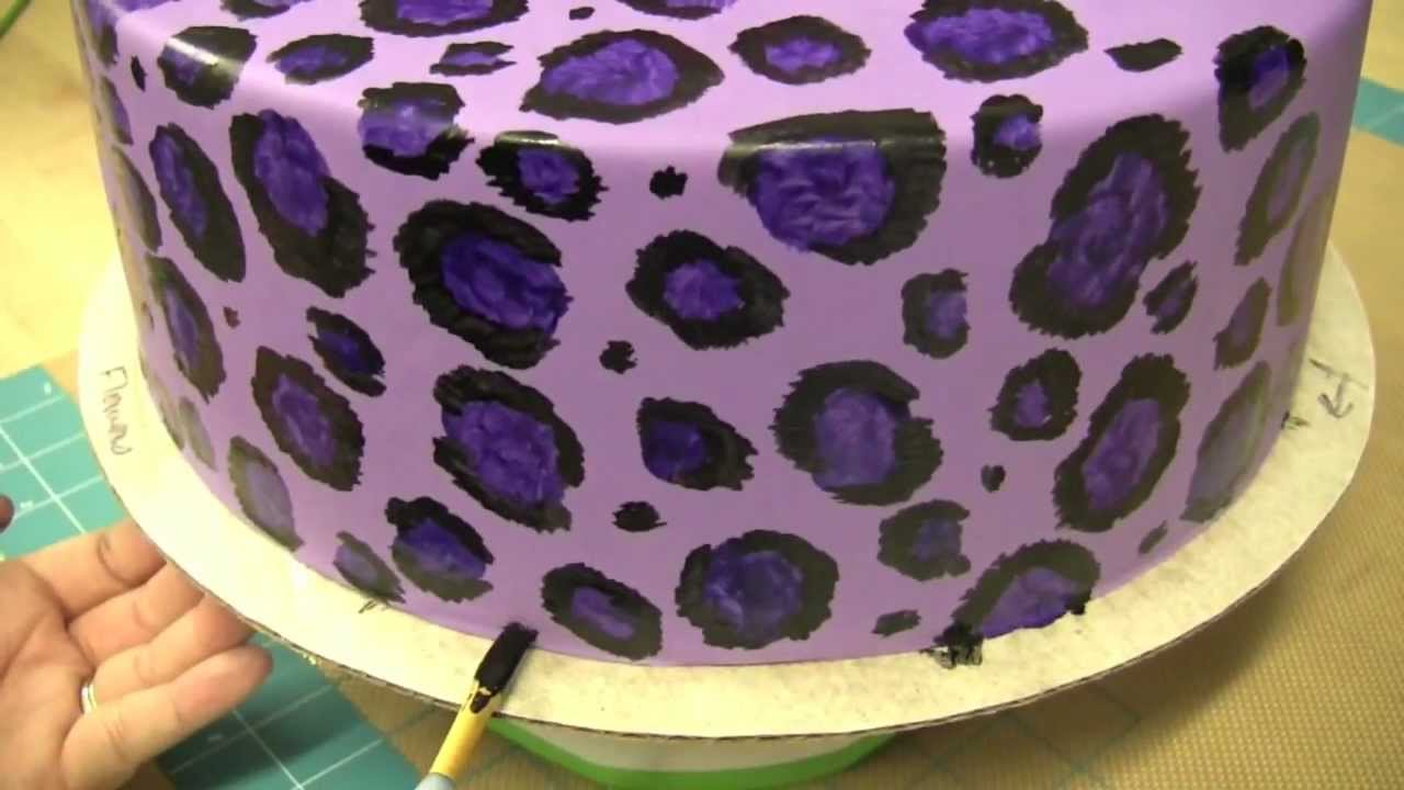 How To Hand-Paint Leopard Print On A Cake-The Krazy Kool Cakes Way