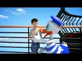 AquaDunk water slide animation for the Disney Magic cruise ship enhancement with Donald Duck