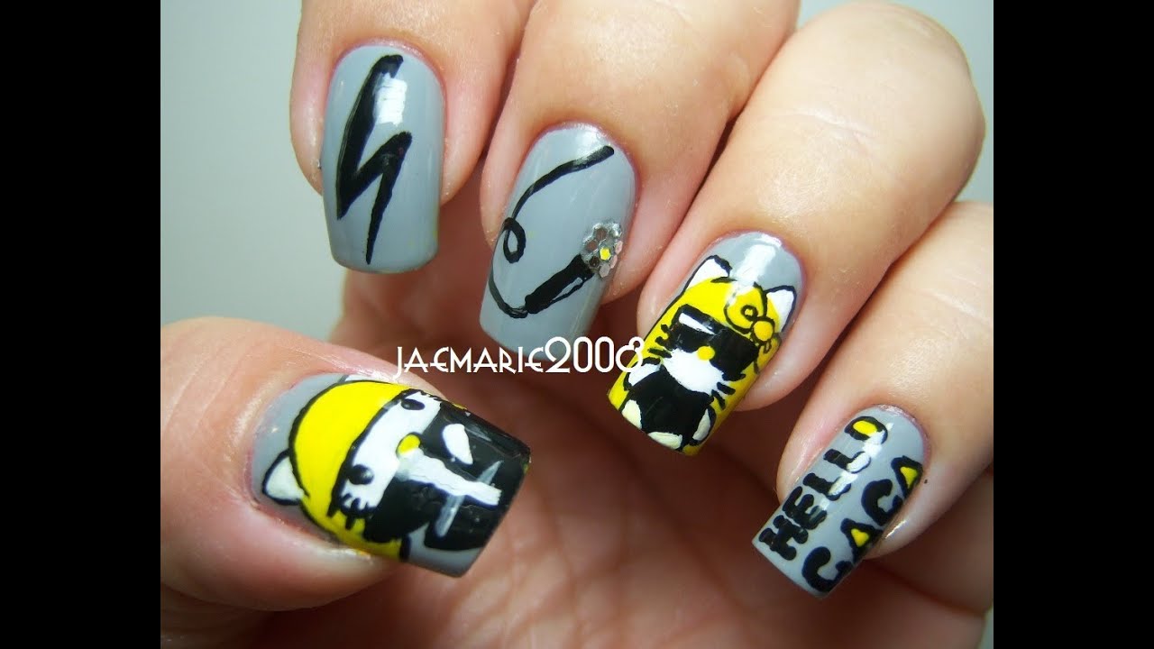 HELLO GAGA!!!- Nail Art Designs - YouTube