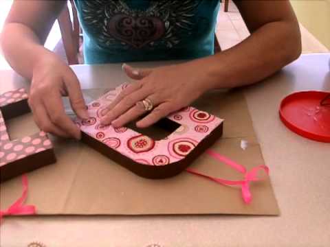 covering wooden letters with fabric covering wooden letters with fabric