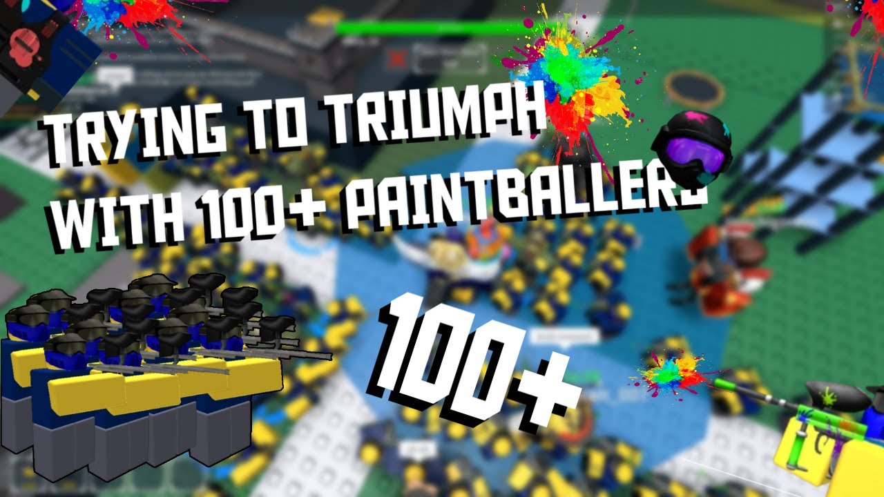 Trying To Triumph Using 100 Paintballers Roblox Tower Defense