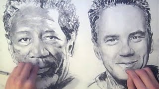 Two Handed Drawing: TheportraitArt Two Handed Drawing: TheportraitArt