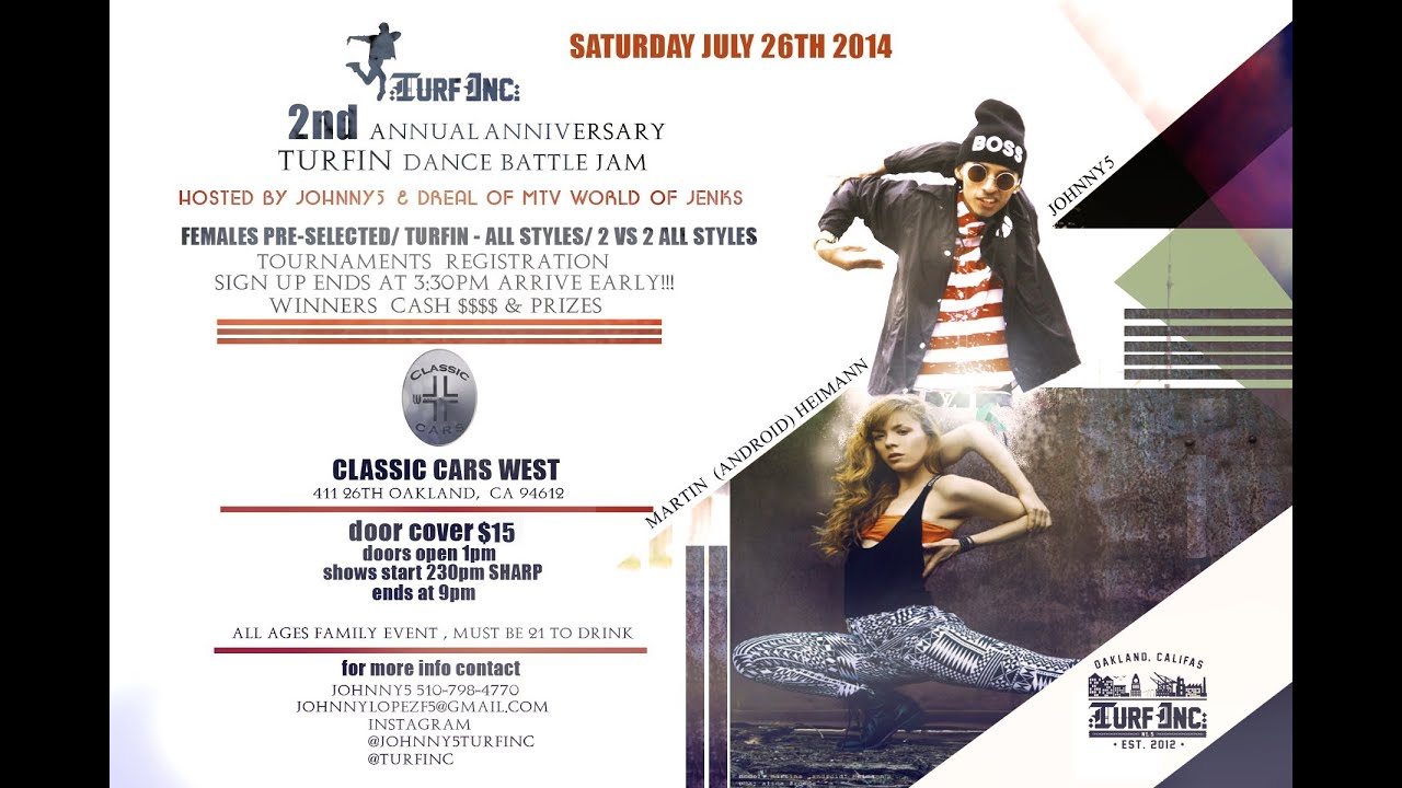 This Saturday: Turf Inc 2nd Annual TURFIN Dance Battle Jam (Video)