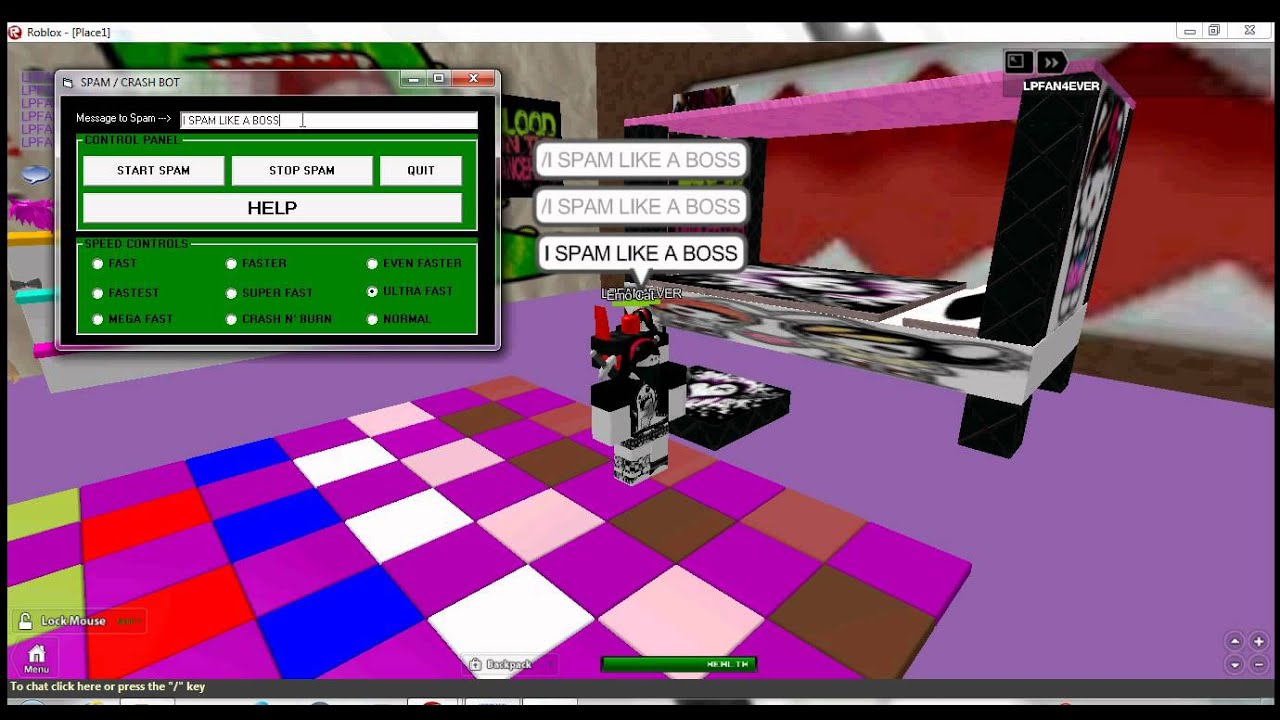 Roblox: How to Spam - YouTube