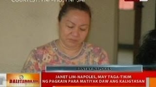 BT: Janet Lim-Napoles, may taga-tikim ng pagkain para matiyak ang kaligtasan