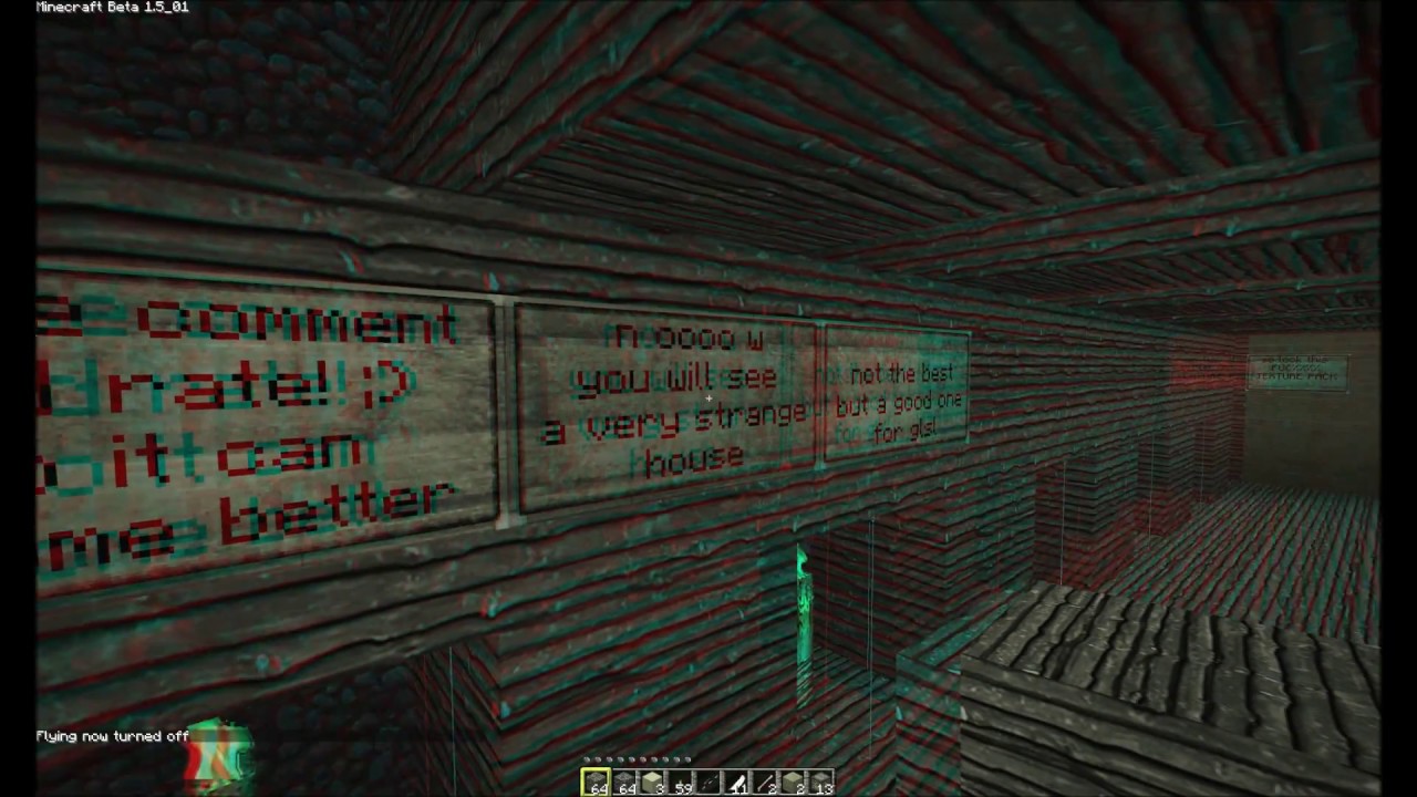 Minecraft MasterGod HD Texture Pack 256x version 3D anaglyph 1080P ...