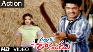 Allari Ramudu Movie Scenes  Fight Between Jaya Prakash Assistant  Jr. N.T.R