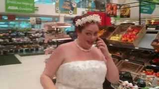 Meet the bride who caused a stir in Cwmbran Asda today