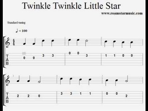 twinkle twinkle little star guitar tabs