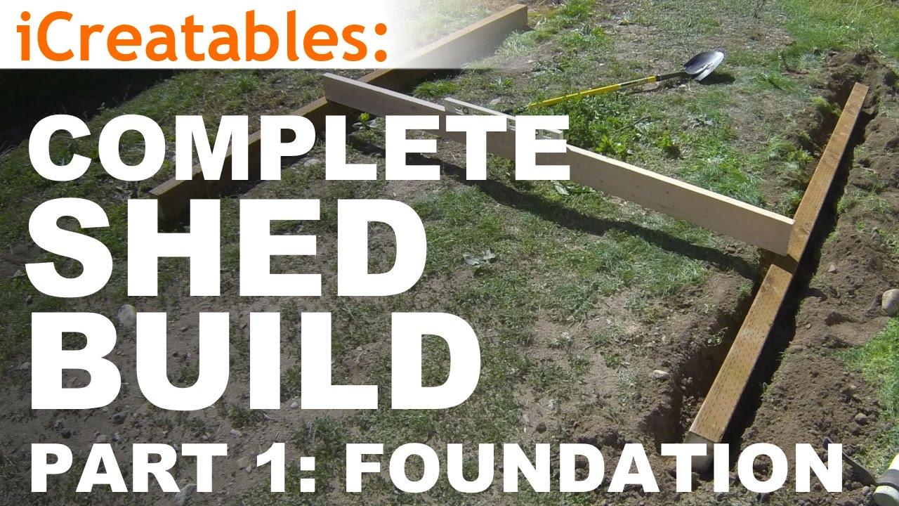 How to Build A Shed - Part 1 - The Shed Foundation - YouTube