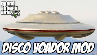 GTA V - Disco Voador MOD PILOTANDO O DISCO VOADOR SIMPLESMENTE ÉPICO!! UFO MOD