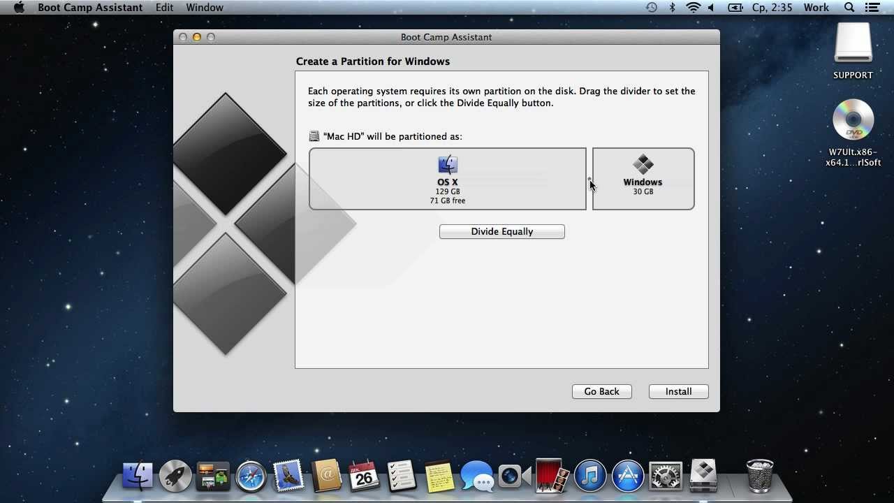 windows boot camp for mac on usb