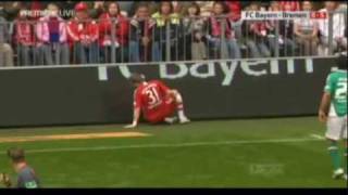 Schweinsteiger Fail Fall (Bayern x Bremen)