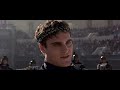 Commodus responses to Maximus' 10 hours introduction