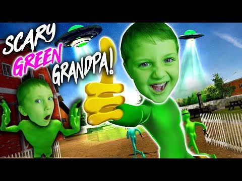 Scary Green Grandpa Alien 2 Weird Funny Game