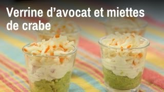 Verrine d'avocat et miettes de crabe