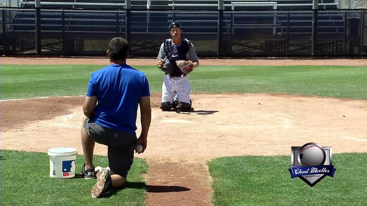 Baseball Softball Catchers Blocking Drill Chad Moeller.mov YouTube