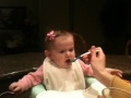 Baby's funny reaction to zucchini.