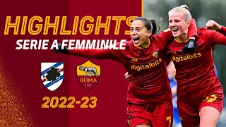 🟨? DECIDE ZARA!🟥?? Sampdoria 0-1 Roma | HIGHLIGHTS SERIE A FEMMINILE