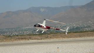 Perfect full down autorotation Robinson R44