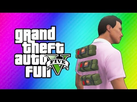 GTA 5 Online Sticky Bomb Glitch - Carlos vs. Stripper, Floating Bong! (GTA 5 Funny Moments)