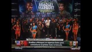 Ceremonia de Pesaje de Juan Manuel Márquez vs Timothy Bradley Face-off