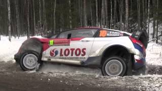 Kubica CRASH after jump on SS12 - WRC Rally Sweden 2014