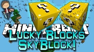 Minecraft: Lucky Block SkyBlock Warriors! Modded Mini-Game w/Mitch & Friends!