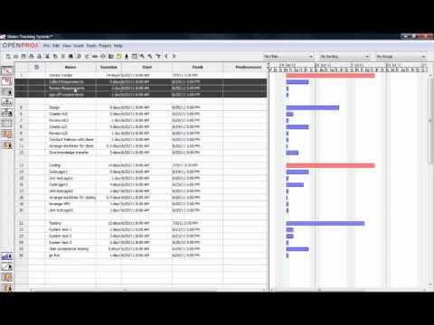 OpenProj Video Tutorial.wmv - YouTube