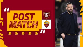 “Campo difficile ma sono tre punti che fanno bene” | DANIELE DE ROSSI AL TERMINE DI SALERNITANA-ROMA