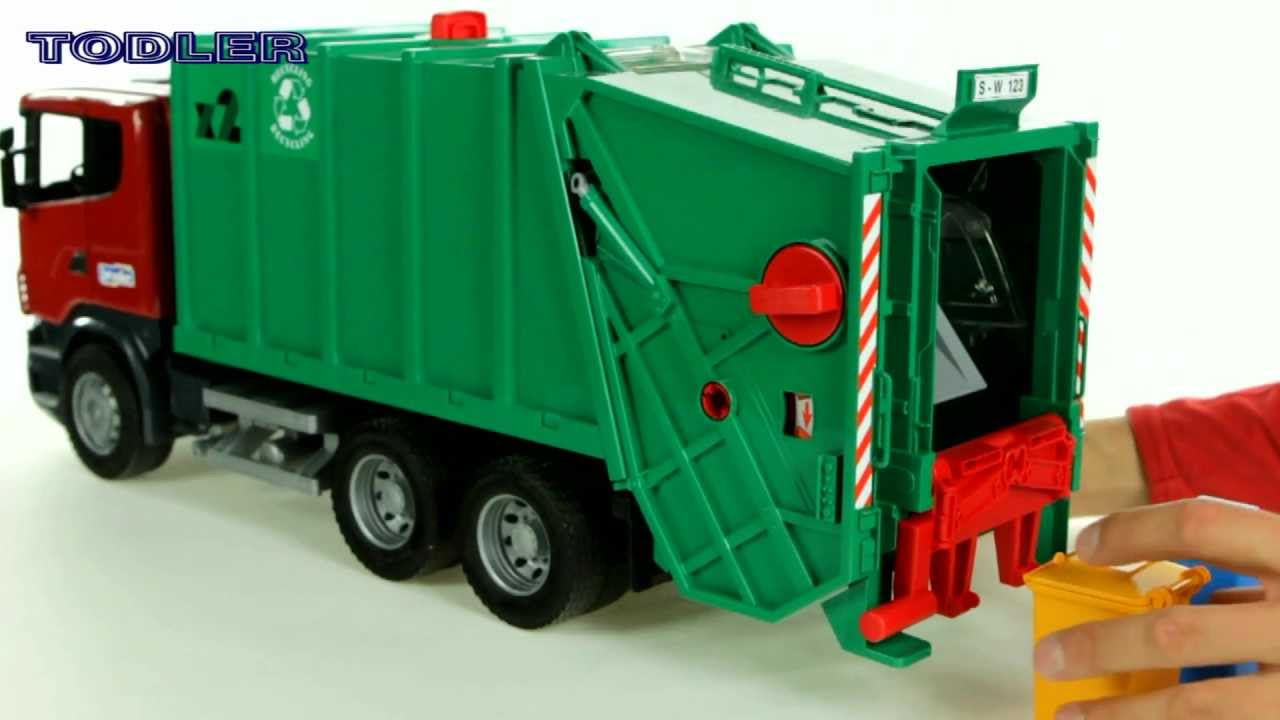 bruder garbage truck front loader