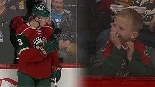 Priceless: Wild's Coyle Makes Young Fans Day